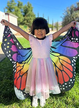 Children blossom like a butterfly